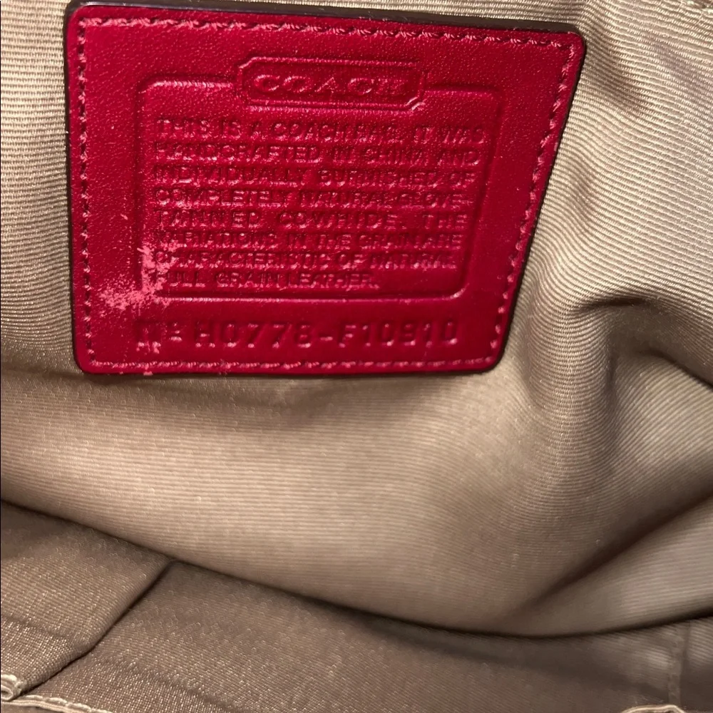 🍒 Rare Vintage Red Coach Soho with Buckle - Picture 10 of 11